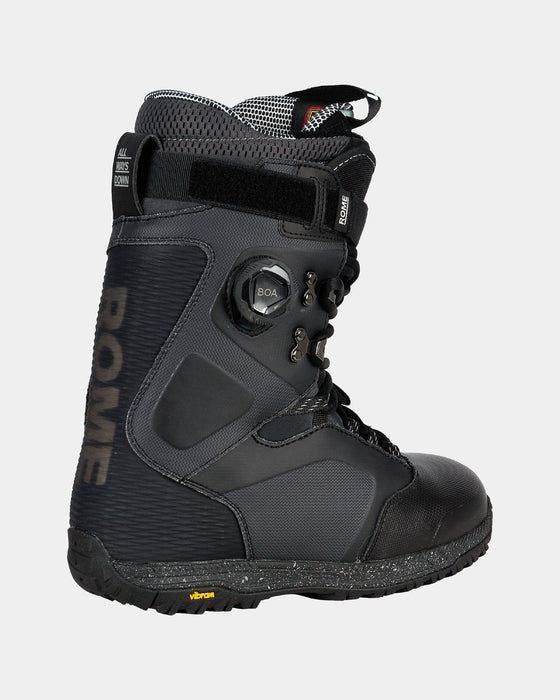 Rome Libertine Pro Hybrid Boa Snowboard Boots Mens Size 12 Black New 2025