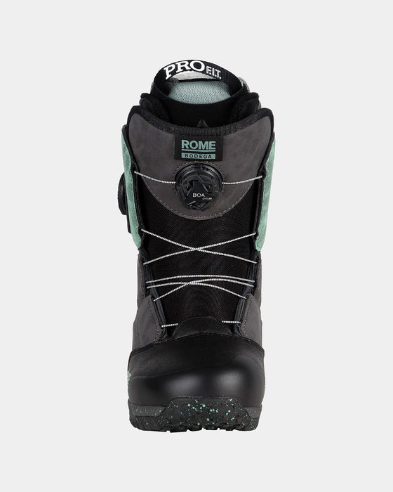 Rome Bodega Boa Snowboard Boots Women's Size 7, Black/Teal New 2025