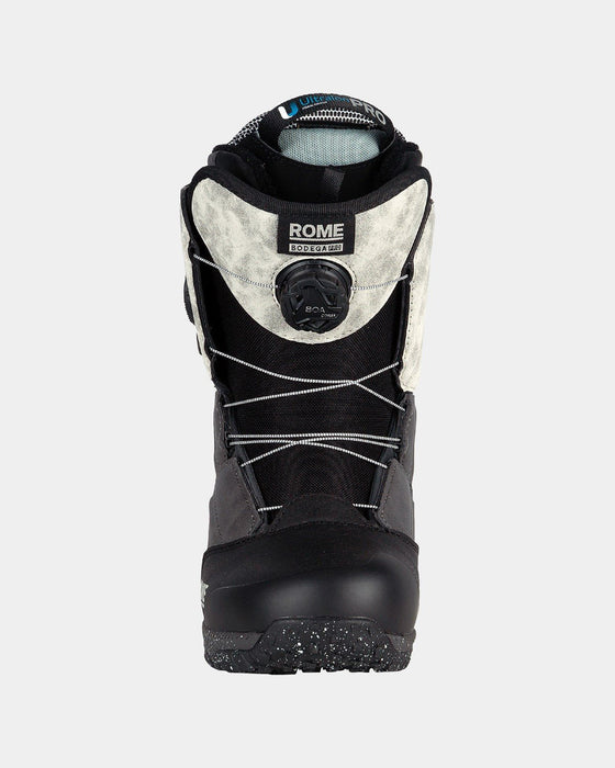 Rome Bodega Pro Boa Snowboard Boots Women's Size 8.5, Black/Bone New 2025