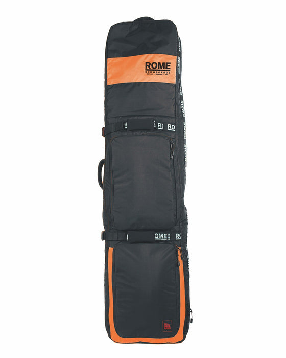 Rome Cache Wheeled Padded Multiple Snowboard and Boot Bag Black / Orange 168 cm