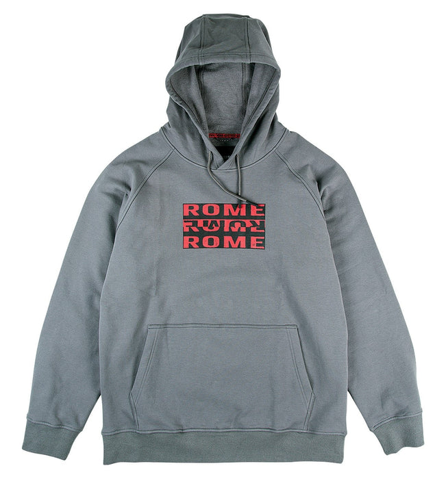 Rome Snowboard Men's Basic Pullover Hoodie Large Grey New