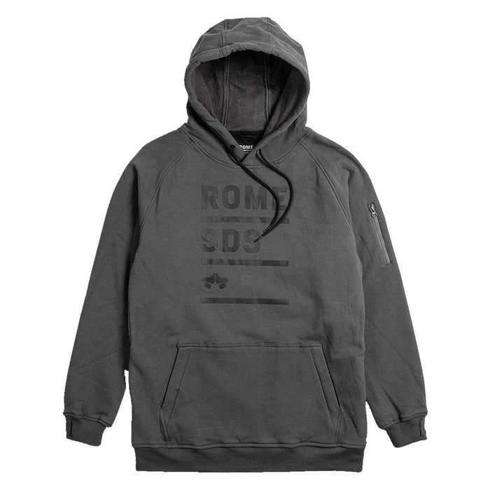 Rome SDS Snowboard Riding Hoodie Windproof Pullover Mens XL Stacked Grey New