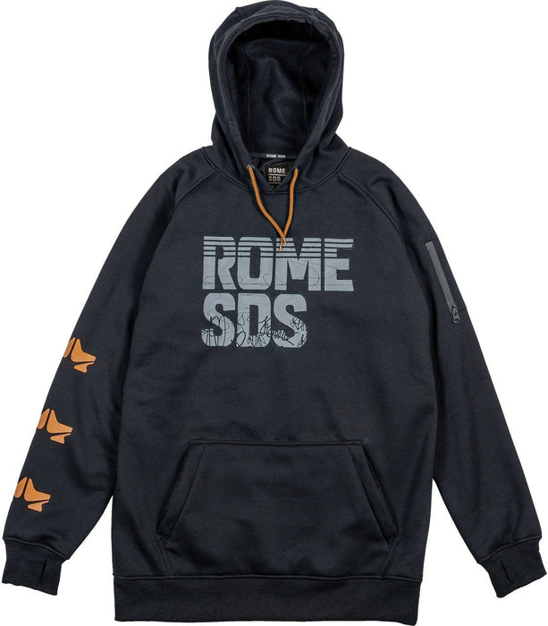 Rome SDS Snowboard Riding Hoodie Windproof Pullover Men's XL Team Black New