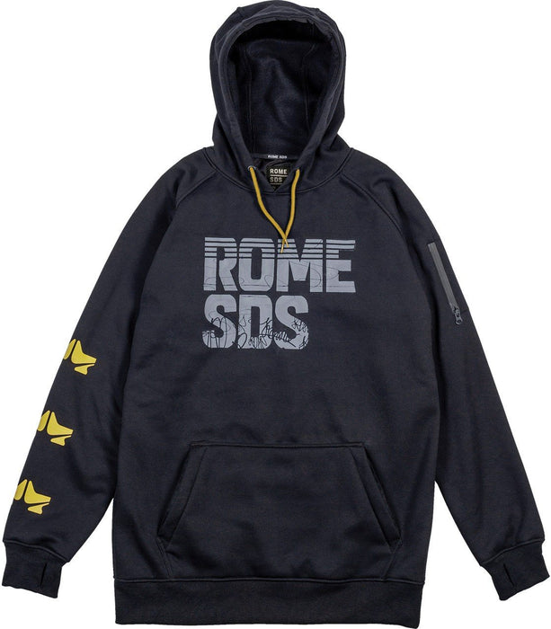 Rome SDS Snowboard Riding Hoodie Windproof Pullover Men's Medium Team Black