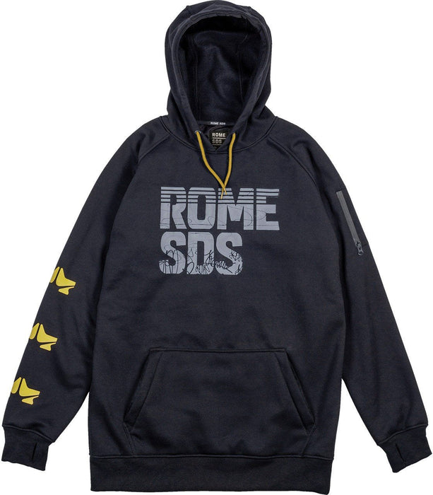 Rome SDS Snowboard Riding Hoodie Windproof Pullover Men's XL Team Black New