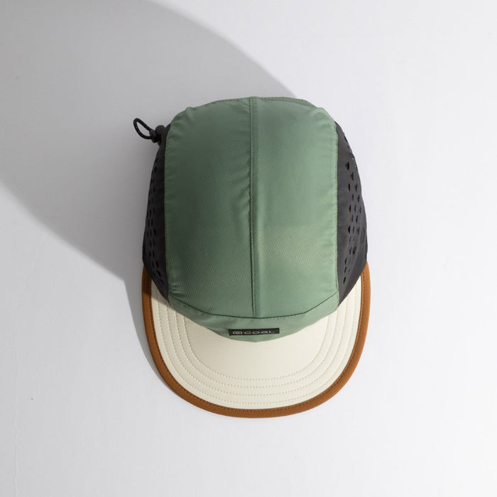 Coal The Provo Cap UPF Tech 5 Panel Camp Hat, Adjustable Fit, Sage / Black New