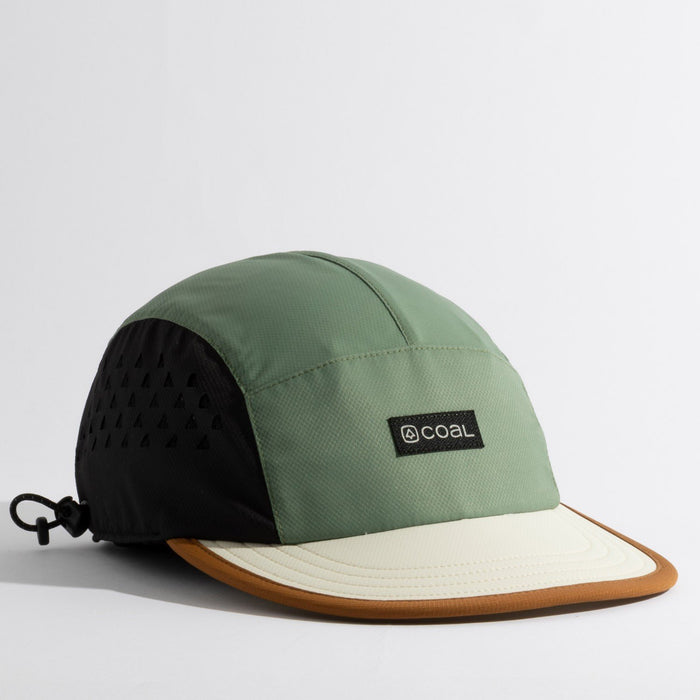 Coal The Provo Cap UPF Tech 5 Panel Camp Hat, Adjustable Fit, Sage / Black New