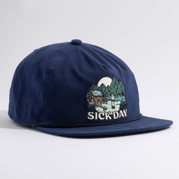 Coal The Field Cap Brushed Twill Adjustable Strapback Hat Navy Blue Sick Day New