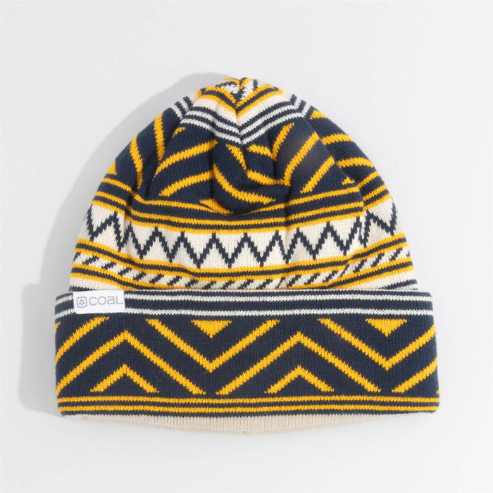 Coal The Weston Mid Length Acrylic Beanie Unisex OSFM Navy / Goldenrod New