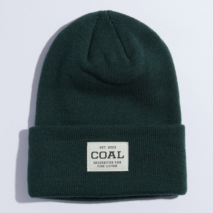 Coal The Uniform Knit Cuff Beanie Solid Dark Green Unisex OSFM New