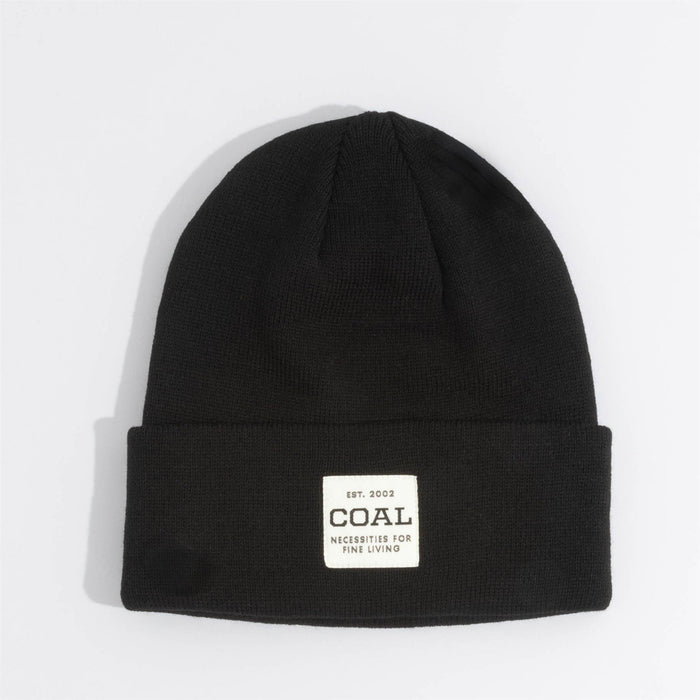 Coal The Uniform Mid Recycled Knit Cuff Beanie Unisex OSFM Black New