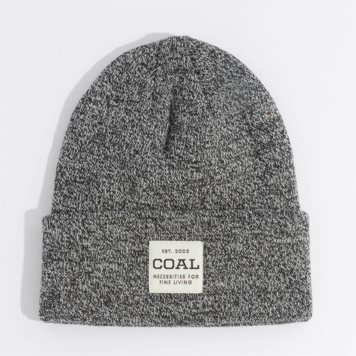 Coal The Uniform Mid Recycled Knit Cuff Beanie Unisex OSFM Black Marl New