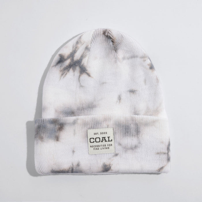 Coal The Uniform Mid Knit Cuff Beanie Light Grey Tie Dye Unisex OSFM New