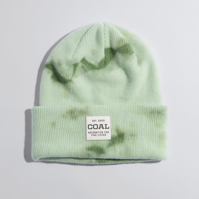 Coal The Uniform Mid Knit Cuff Beanie Light Green Tie Dye Unisex OSFM New