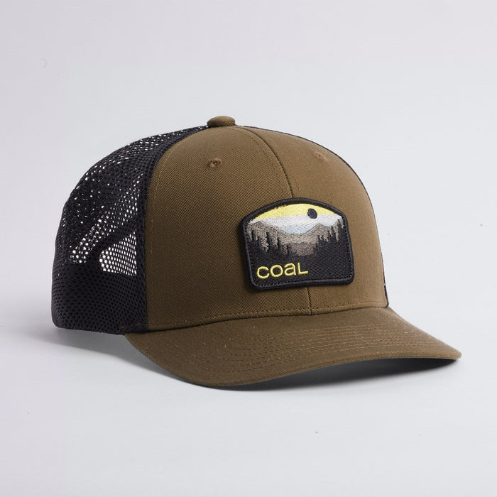 Coal The Hauler Low One Trucker Cap Snapback Curved Brim Hat Olive / Mustard New