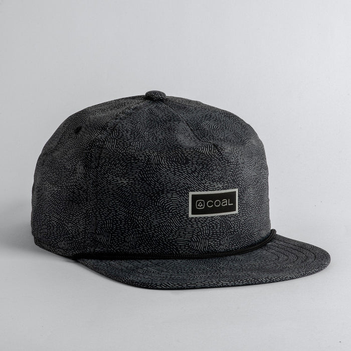 Coal The Pontoon Cap 5 Panel Roomy Flat Brim Snapback Hat, Micro Texture New