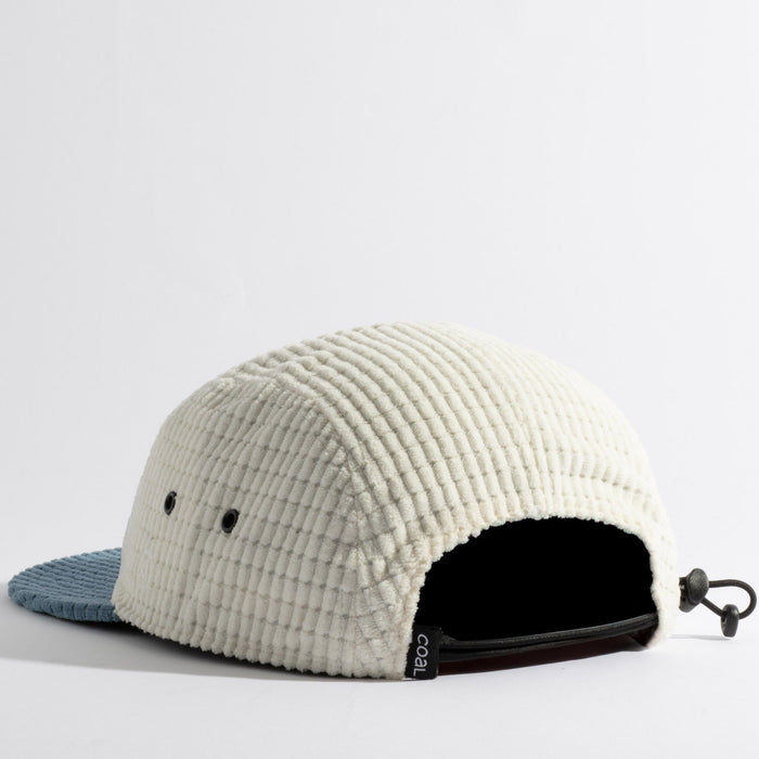 Coal The Canyon Fleece 5 Panel Cap Thermal Camp Hat, Adjustable Bone / Blue New