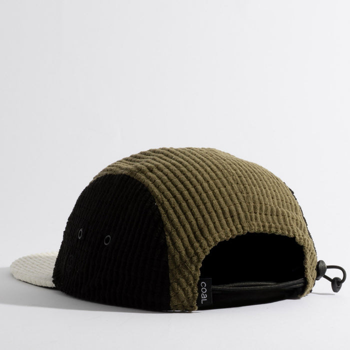 Coal The Canyon Fleece 5 Panel Cap Thermal Camp Hat, Adjustable Olive / Bone New