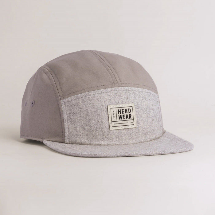 Coal The Prospect Cap Roomy Flat Brim Adjustble Strap 5 Panel Camp Hat Off White