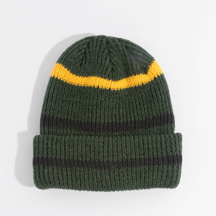 Coal The Vista Waffle Knit Beanie Unisex OSFM Dark Green Black New