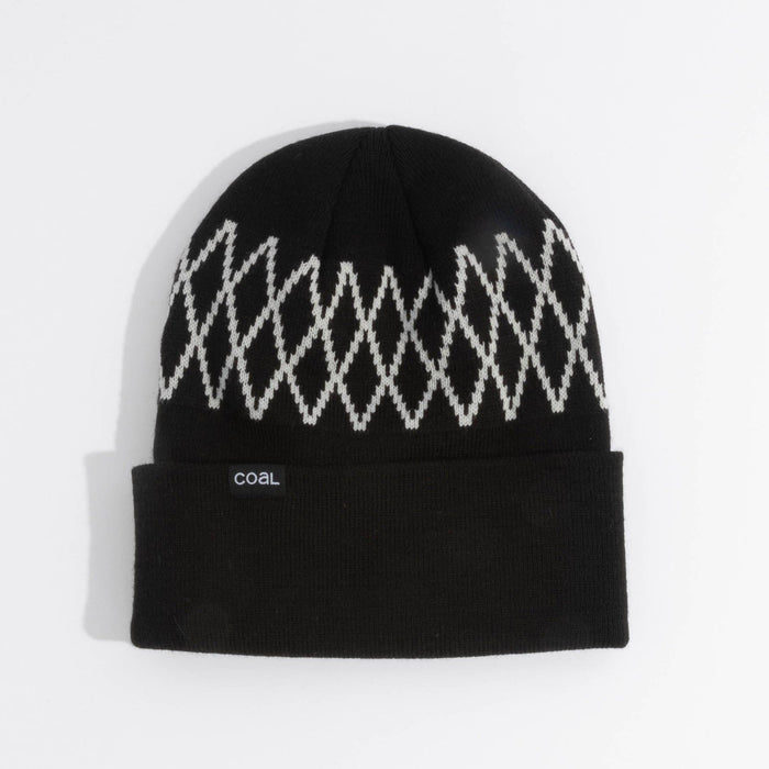 Coal The Uniform Lite Tall Profile Polylana Beanie OSFM Black Diamond Stripe New