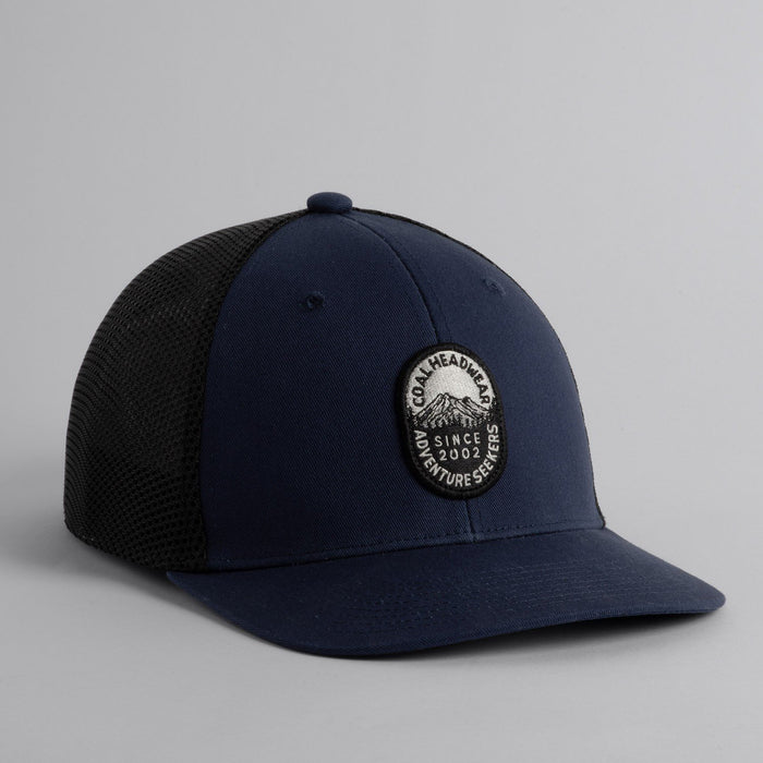Coal The Hauler One Low Trucker Cap Snapback Curved Brim Hat Navy Blue New