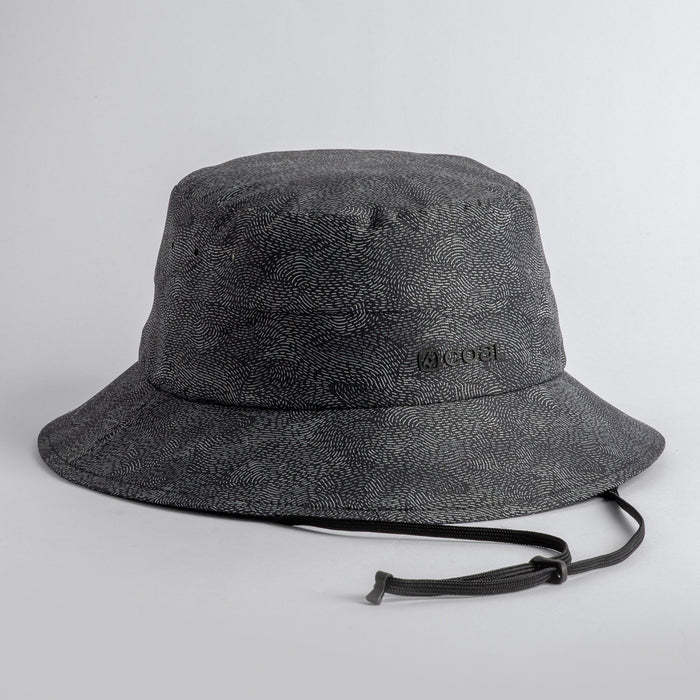 Coal The Banks Full Brim Bucket Hat, Medium 58.5 cm, Micro Texture Black New