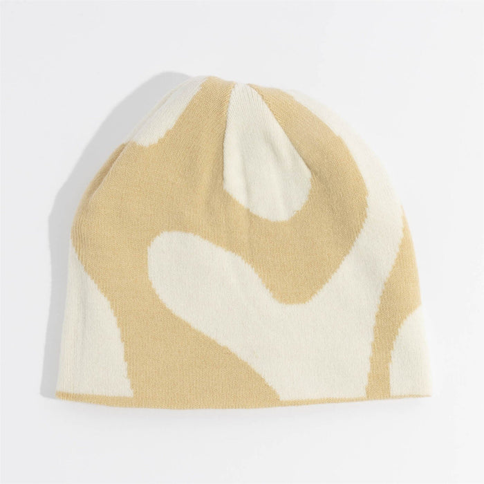 Coal The Houdini Low Profile Reversible Beanie Unisex OSFM Khaki Off White New