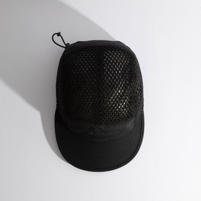 Coal The Provo Mesh Breathable 5 Panel Cap Camp Hat, Adjustable Solid Black New