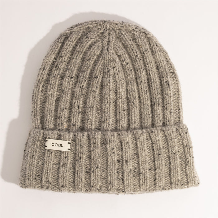 Coal The Skipper Fishermans Mid Length Beanie OSFM Grey Specks New