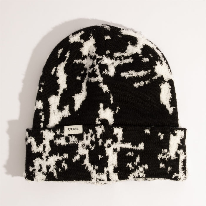Coal The Artefact Mid Length Terry Cloth Beanie Unisex OSFM Black / White New