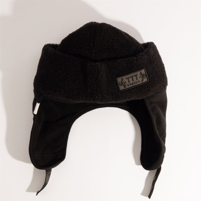 Coal The Kazu 777 Mid Length Fleece Earflap Beanie OSFM Black New