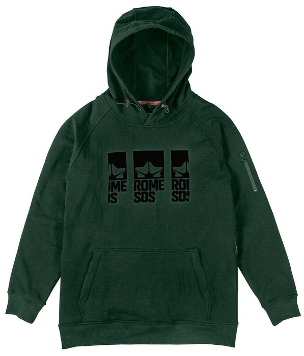 Rome Snowboard Riding Hoodie, Windproof Pullover, Men's Medium, Swamp Green New