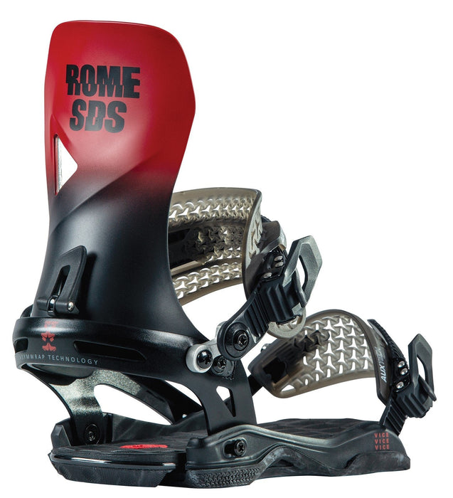 Rome Vice Snowboard Bindings, L/XL (Mens US 10.5+), Agent Black /Red New 2023