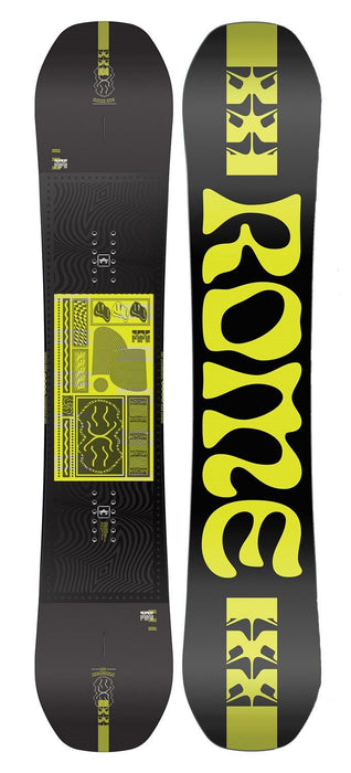 Rome Mechanic Men's Snowboard, 153 cm, True Twin, with United Bindings New 2024