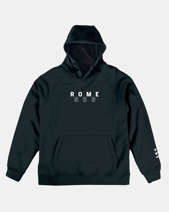 Rome Snowboard Riding Hoodie, Windproof Pullover, Men's Large, Black New