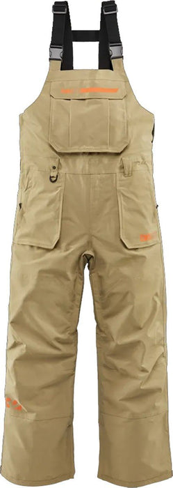 Thirtytwo Basement Bib Shell Snowboard Pants, Men's XL Extra Large, Solid Khaki