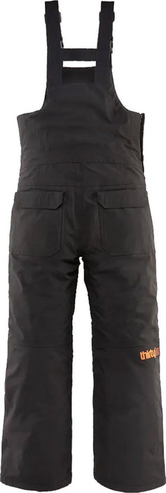 Thirtytwo Youth Basement Bib Shell Snowboard Pants, Kid's Large Black Orange New