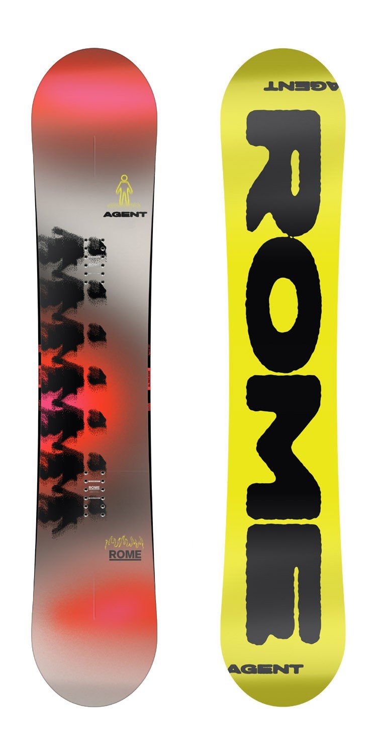 rome agent positive camber snowboard 2026 Fusion Camber Profile gives riders a lively Rome Agent Snowboard - Snowboard