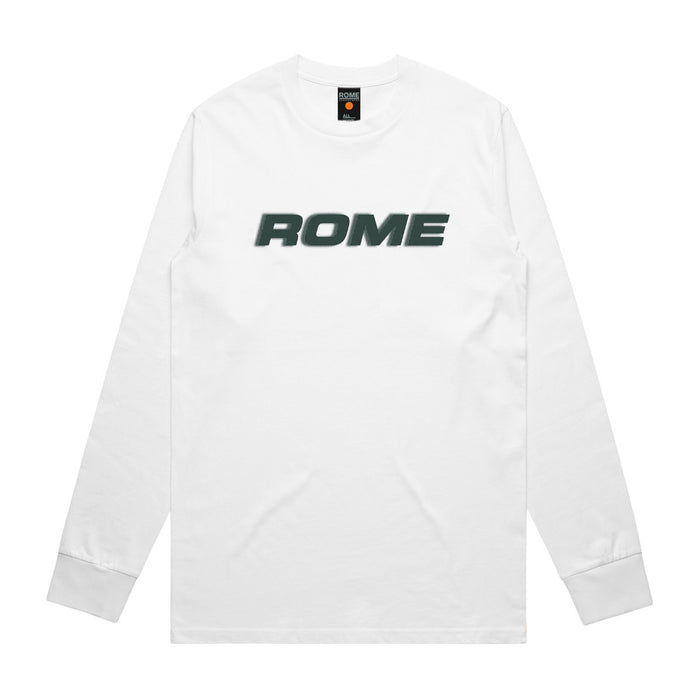 Rome Snowboards Cotton Long Sleeve T-Shirt Tee, Men's XL, White New