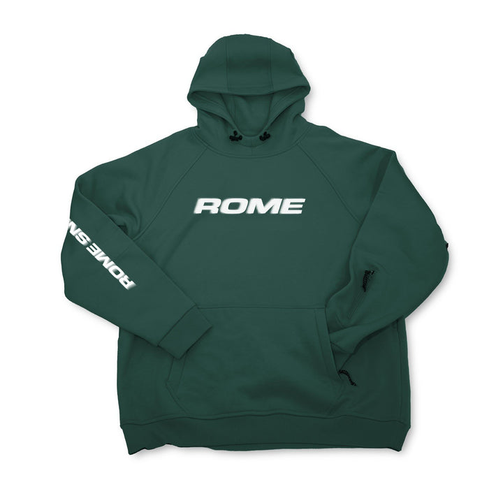 Rome Snowboard Riding Hoodie, Windproof Pullover, Men's Large, Pine Grove Green