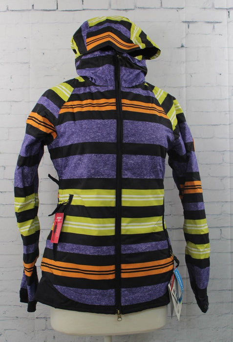 686 Mannual Heather Snow Jacket, Women's Extra Small XS, Iris Heather Stripe New