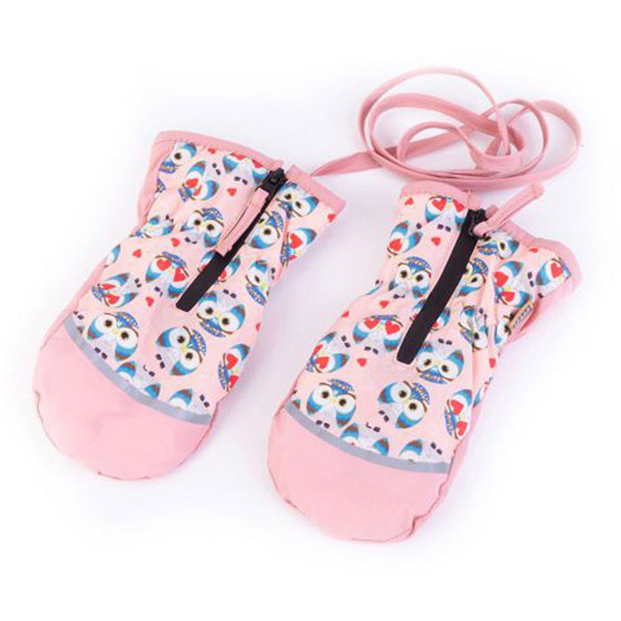 Tutu Youth Pink Owls Mitten Gloves Kids 4-6 Years New