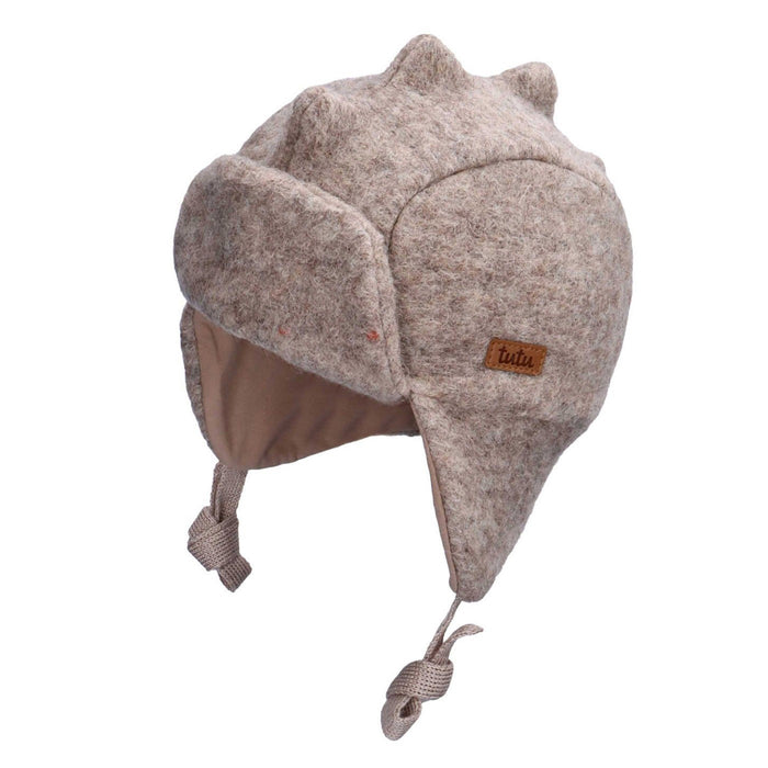 Tutu Toddler Wool Hat Brown Beige Dinosaur EU 50-52 New
