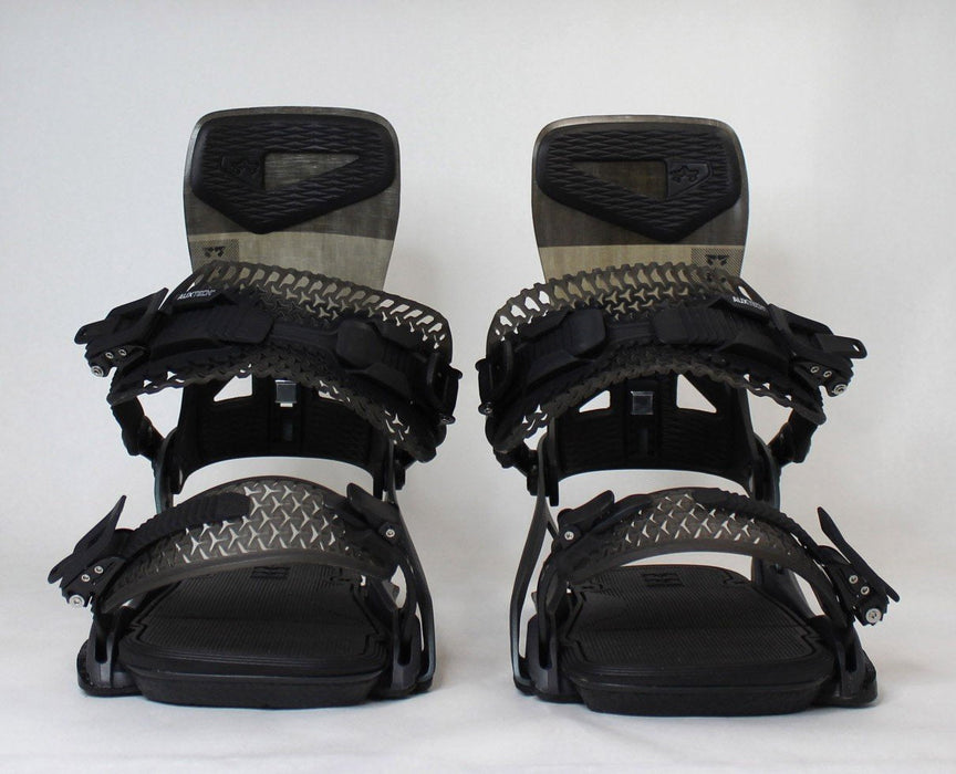 Rome Black Label Snowboard Bindings M/L (Men's US 7.5-10) Black/White 2025 Demo