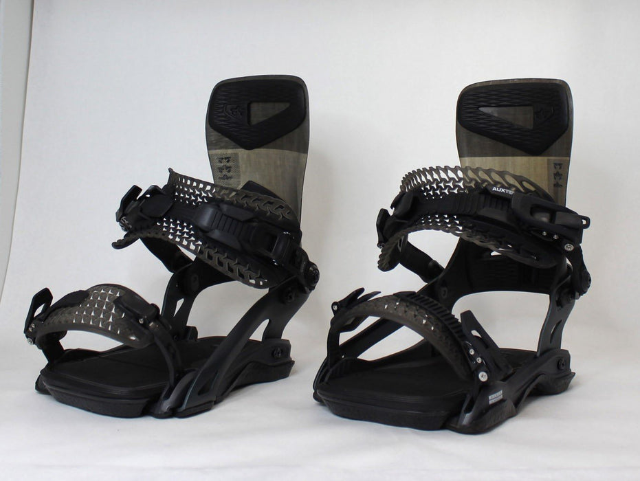 Rome Black Label Snowboard Bindings M/L (Men's US 7.5-10) Black/White 2025 Demo