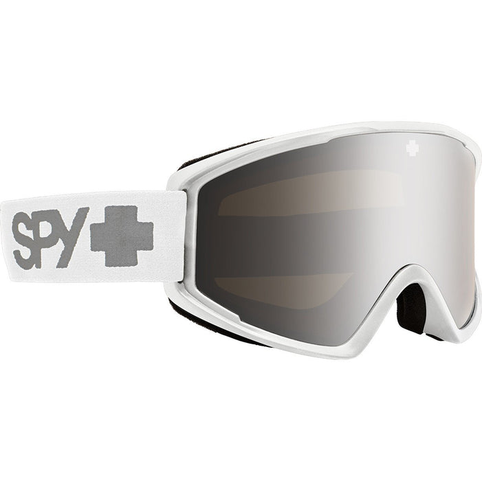 Spy Crusher Elite ECO Snow Goggles Matte White Frame, Bronze Silver Mirror Lens