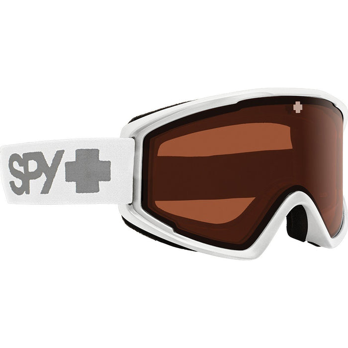 Spy Crusher Elite ECO Snow Goggles Matte White Frame, Low Light Persimmon Lens
