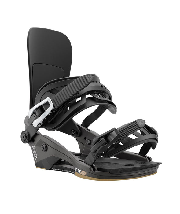 Union Atlas Pro Snowboard Bindings Men's Medium US 8-10 Metallic Black New 2025