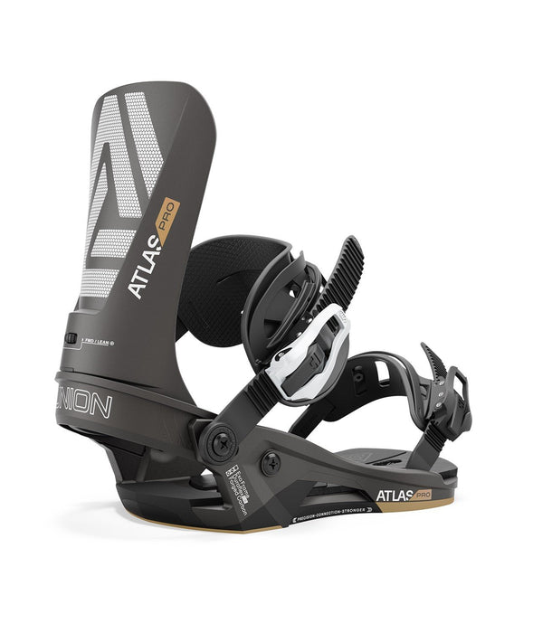 Union Atlas Pro Snowboard Bindings Men's Medium US 8-10 Metallic Black New 2025